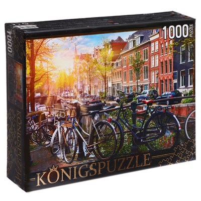 Пазл «Нидерланды. Велосипеды в Амстердаме», 1000 элементов - фото 30393