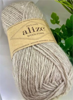 Пряжа Alize Wooltime 75% шерсть/25% полиамид, 100г №152 Бежевый меланж 116276 - фото 30608