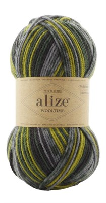 Пряжа Alize Wooltime 75% шерсть/25% полиамид, 100г №11019 Сер.Зелен.Салат 116277 - фото 30609