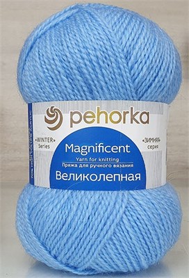 Пехорка Великолепная 30% ангора/70% акрил 100гр цвет 05 Голубой 116625 - фото 30934