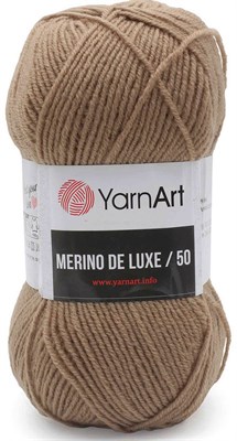 Пряжа YarnArt Merino De Luxe/50 50% шерсть/50% акрил, 100гр №218 Бежевый 116951 - фото 31256