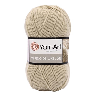 Пряжа YarnArt Merino De Luxe/50 50% шерсть/50% акрил, 100гр №33 Серо-бежевый - фото 31259