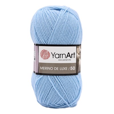 Пряжа YarnArt Merino De Luxe/50 50% шерсть/50% акрил, 100гр №215 Небесный 116955 - фото 31260