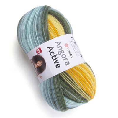 Пряжа YarnArt Angora Active 20% шерсть/80% акрил, 100гр №857 Желто-зеленый - фото 31272