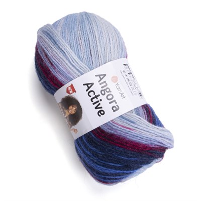 Пряжа YarnArt Angora Active 20% шерсть/80% акрил, 100гр №855 Сине-голубой 116974 - фото 31276