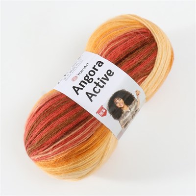 Пряжа YarnArt Angora Active 20% шерсть/80% акрил, 100гр №844 Желто-бордовый 116977 - фото 31279