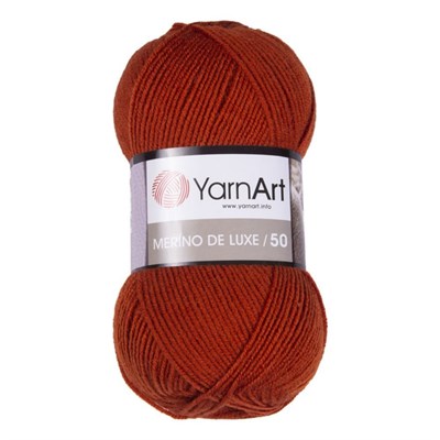 Пряжа YarnArt Merino De Luxe/50 50% шерсть/50% акрил, 100гр №3027 Терракот 116984 - фото 31286