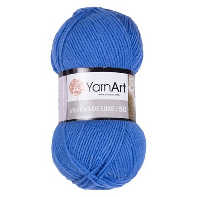 Пряжа YarnArt Merino De Luxe/50 50% шерсть/50% акрил, 100гр №600 Голубой 116987 - фото 31289