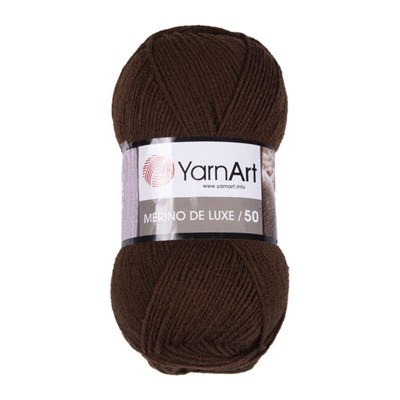 Пряжа YarnArt Merino De Luxe/50 50% шерсть/50% акрил, 100гр №3067 Коричневый - фото 31291