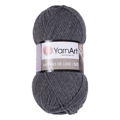 Пряжа YarnArt Merino De Luxe/50 50% шерсть/50% акрил, 100гр №179 Серый - фото 31292