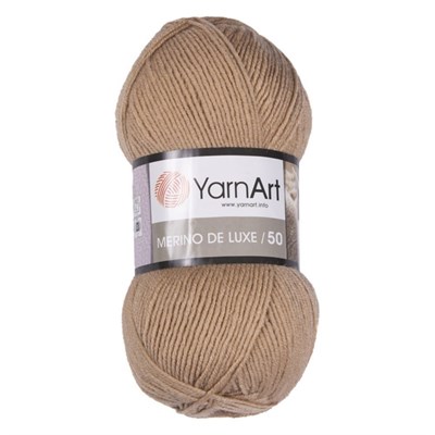 Пряжа YarnArt Merino De Luxe/50 50% шерсть/50% акрил, 100гр №511 Бежевый - фото 31296