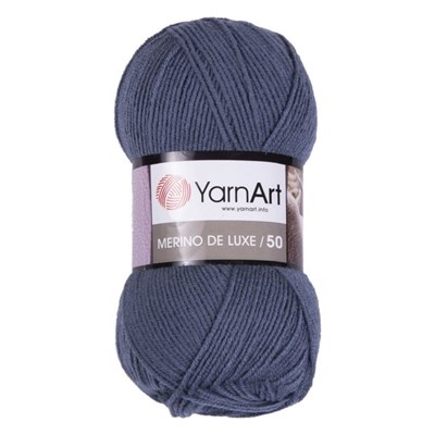 Пряжа YarnArt Merino De Luxe/50 50% шерсть/50% акрил, 100гр №3088 Темно-серый  - фото 31297