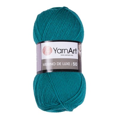 Пряжа YarnArt Merino De Luxe/50 50% шерсть/50% акрил, 100гр №11448 Бирюзовый - фото 31306