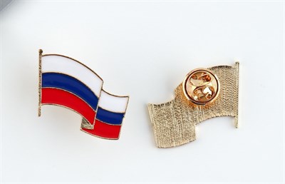 Значок "Флаг РФ", 3х2.2см - фото 31370