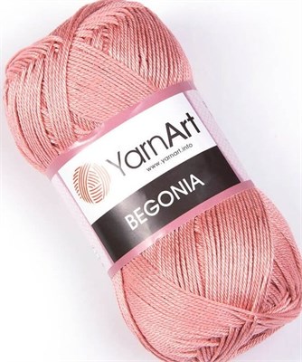 Пряжа YarnArt Begonia 100% мерсеризованный хлопок 169м/50гр №4105 Светло-розовый 117030 - фото 31442