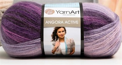 Пряжа YarnArt Angora Active 20% шерсть/80% акрил, 100гр №847 Сиренево-фиолетовый - фото 31856