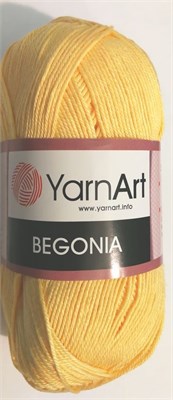 Пряжа YarnArt Begonia 100% мерсеризованный хлопок 169м/50гр №4653 Св. желтый 117549 - фото 31899