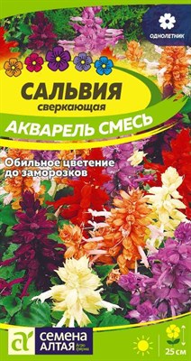 Семена Сальвия Акварель смесь 0,1гр Семена Алтая 117768 - фото 32237