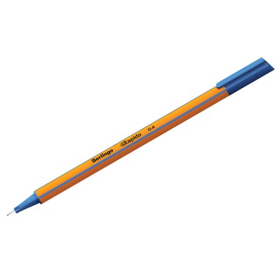 Ручка капиллярная Berlingo "Rapido" синяя, 0,4мм, трехгранная - фото 32788