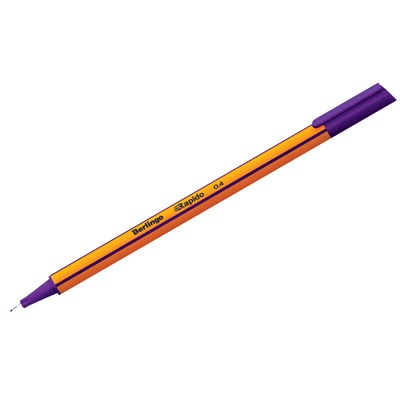 Ручка капиллярная Berlingo "Rapido" фиолетовая, 0,4мм, трехгранная - фото 32790