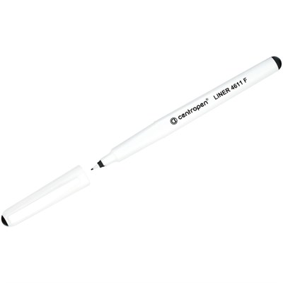 Ручка капиллярная Centropen "Liner 4611" черная, 0,3мм, трехгранная - фото 32792