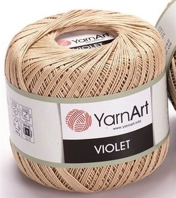 Пряжа YarnArt Violet 100% хлопок 50гр, Цв.4660 Бежевый - фото 33276