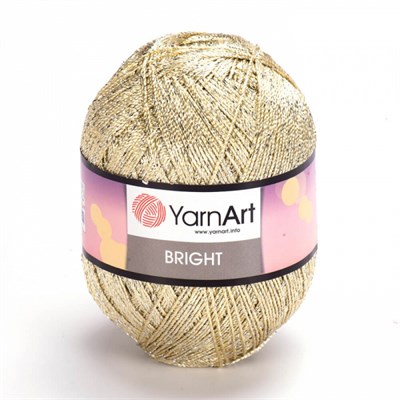 Пряжа YarnArt Bright 80% полиамид/20% люрекс, 90г/340м №121 Золото/беж 118653 - фото 33471