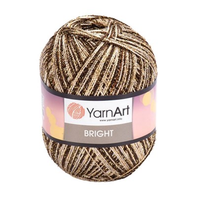 Пряжа YarnArt Bright 80% полиамид/20% люрекс, 90г/340м №227 Коричневый меланж 118656 - фото 33472