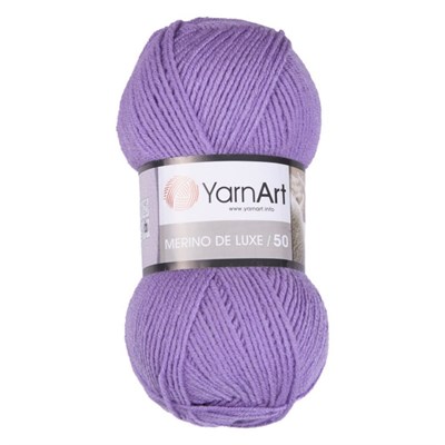 Пряжа YarnArt Merino De Luxe/50 50% шерсть/50% акрил, 100гр №9560 Сирень - фото 33476