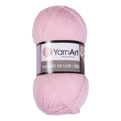 Пряжа YarnArt Merino De Luxe/50 50% шерсть/50% акрил, 100гр №217 Розовый - фото 33478