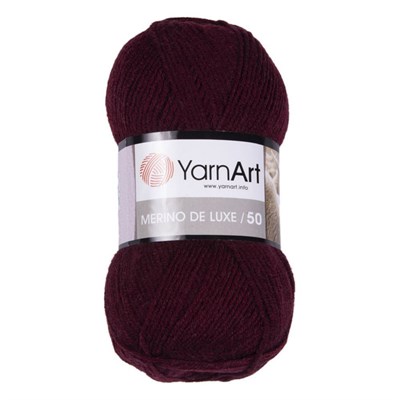 Пряжа YarnArt Merino De Luxe/50 50% шерсть/50% акрил, 100гр №577 Вишня 118667 - фото 33480