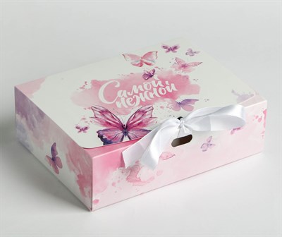 Коробка подарочная «Самой нежной», 16,5х12,5х5см - фото 33611