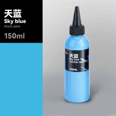 Краска акриловая 150мл, цв голубой - фото 33851
