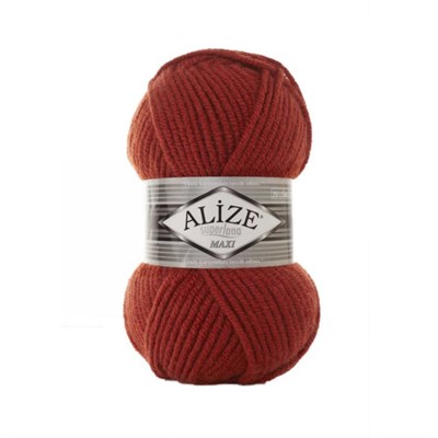 Пряжа Alize Superlana Maxi 25% шерсть/75% акрил 100г №36 Терракот 118958 - фото 33912