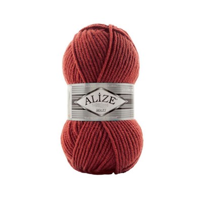 Пряжа Alize Superlana Maxi 25% шерсть/75% акрил 100г №456 Т. терракот 118972 - фото 33926