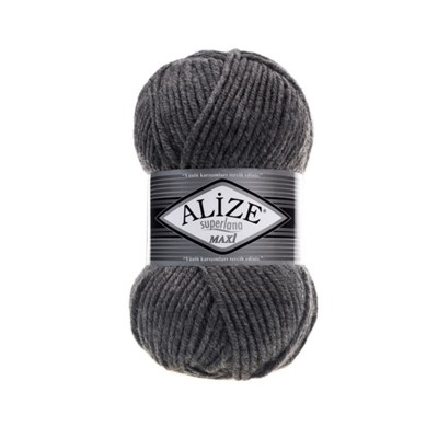 Пряжа Alize Superlana Maxi 25% шерсть/75% акрил 100г №182 Т. серый 118995 - фото 33948