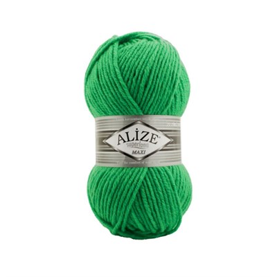 Пряжа Alize Superlana Maxi 25% шерсть/75% акрил 100г №455 Зеленый 118999 - фото 33952