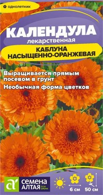 Семена Календула Каблуна насыщенно-оранжевая 0,5гр Семена Алтая 123805 - фото 40959
