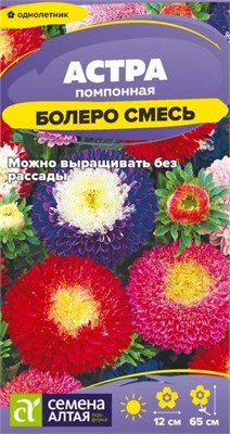 Семена Астра помпонная Болеро смесь 0,2гр Семена Алтая 124061 - фото 41210
