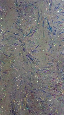 Мишура 180см d70мм, цвет белый с голографией 103393