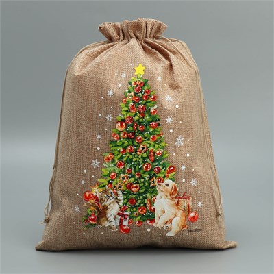 Мешок с термонаклейкой «Елочка», 30×40см 113535