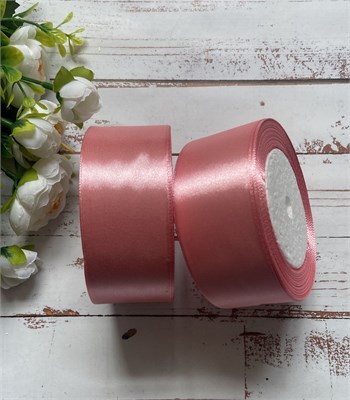 Лента атлас 20мм уп 22м пыльная роза 116130