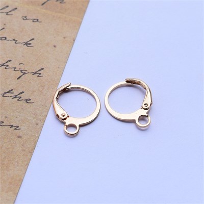 Швензы круглые 14,5*12мм , золото, 1 пара 125375