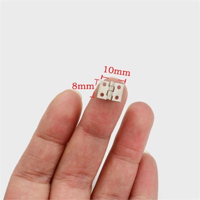 Петли для шкатулок цв серебро 8*10мм 4шт + 16 гвоздиков 125410