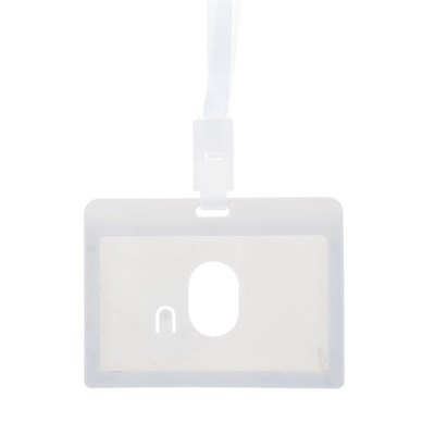 Бейдж-карман горизонтальный, внешний размер 100*74мм, внутренний размер 90*54мм, светло-серый 125500