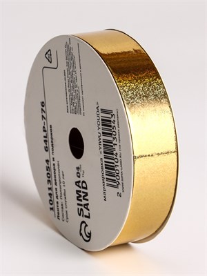 Лента, «Бархат» д/декора и подарков, золотая, 2см*50м 125610