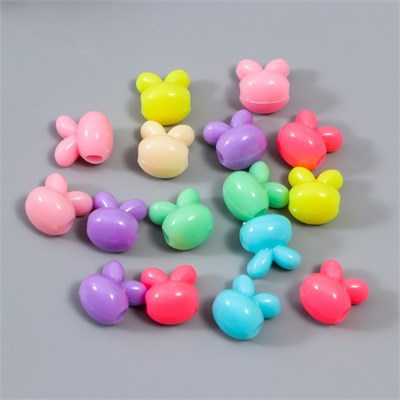 Н-р бусин д/творчества пластик «Зайка. Пастельные тона», 15гр, 1.5см 125634