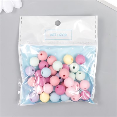 Бусины д/творчества пластик «Маршмеллоу», матовые, н-р 20гр, d1см 125773