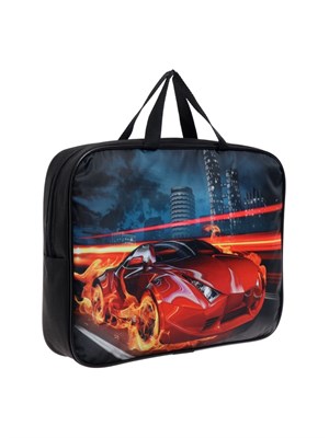 Папка д/труда, А4, текстильная, 35*27*7см «Авто в огне» 125801