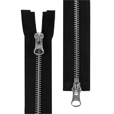 Молния металл ZBM двухзамковая 100см Тип 5 разъёмная, черный 126028